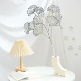 Decorative Flowers Fake Wedding Ginkgo Leaf Branch Artificial Leaves Home Shop Decor