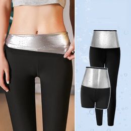 Leg Shaper Women Sauna Sweat Pants Thermo Fat Control Legging Body Shapers Fitness Stretch Control Panties Waist Slim Shorts 231018