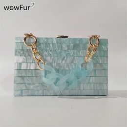 Evening Bags Pearl Light Blue Striped Brand Unique Trendy Protective WomenS Clutch Crossbody BagS Party Wedding Handbags 231017