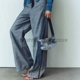 Shoulder Bags Fashion Denim Blue Zipper Designer Cross Body Bag Casual Denim Women's Jeans Bag Girls' Bagstylishhandbagsstore021