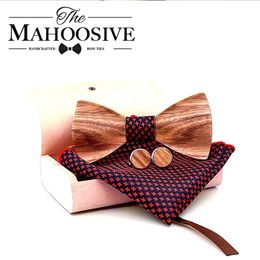 Bow Ties Zebra 3D Wooden Bow Ties for Men Quality men's Wood Bowtie 3D Handmade Butterfly Wood Bow Tie Gravata Silm 231013