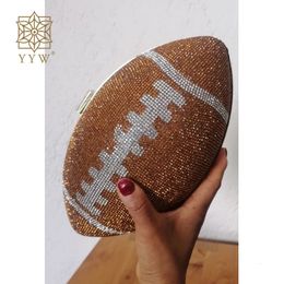 Evening Bags Football Shape Luxury Purses Clutch Lady'S Handbag Cocktail Party Bag Chain Crossbody 231017