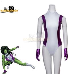 She Hulk Cosplay Costume Superhero Costume Women's She-hulk Jumpsuit Halloween Party Outfit for Female