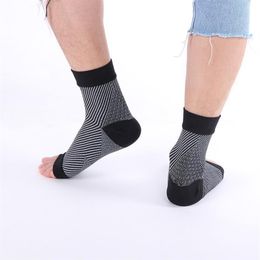 New Unisex Compression Ankle Socks Anti Fatigue Pressure Circulation Open Toes Breathable Plus Size Underwear Socks Men Gifts243B