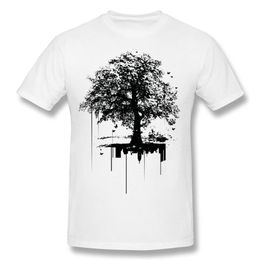 Brand New Man Cotton Silent tree covering noise city Tee-Shirt Man Crew Neck Green Shorts Shirt For Big Size Design Tee-Shirt272P