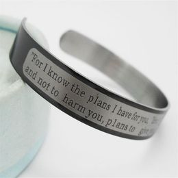 12pcs Jeremiah 2911 Lords prayer Stainless steel Bangles Bracelets Men 2017 Fashon Wristbands Whole Cuff Religious Jewellery Lot297p