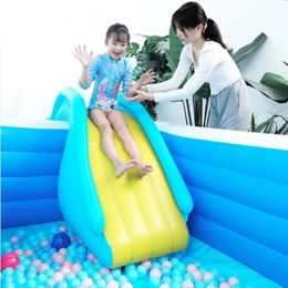 Sand Play Water Fun Inflatable Slide Wider Steps Children Summer Inflated Pools Toys Swimming Pool Supplies Kids Bouncer Castle 231017