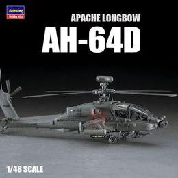 Aircraft Modle Hasegawa 07223 Airplane Model 1/48 Aircraft Model AH-64D for Apache Longbow Helicopter Model Hobby Collection for Adults DIY 231017