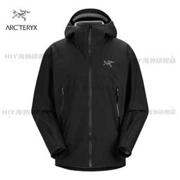 Designer Arcterys Jackets Alpha Sv Mountaineering Breathable Hardshell Jacket Men's Coats Beta Light Men's Windproof Hard Shell Charge Jacket Black_ Black m 69-81kg)