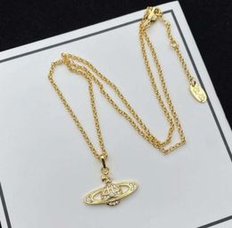 Pendant Necklaces Designer Letter Vivian Chokers Luxury Women Fashion Jewelry Metal Pearl Necklace cjeweler Westwood 1355ESS