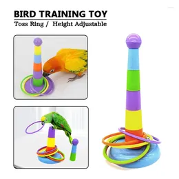 Other Bird Supplies Parrot Toy Bite Chewing Pet Swing Ball Standing Rings Training Intelligence Toys Ferrule Decor Plastic