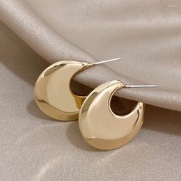 Hoop Earrings DODOHAO Fashion French Designer Brand Gold Plated C Shape Vintage Luxury Jewelry Boutique