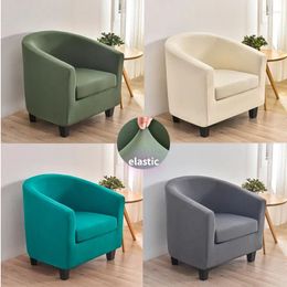 Chair Covers Elastic Spandex Tub Cover Stretch Armchair Club Sofa Slipcover For Living Room Couch With Seat Cushion