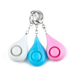 Wholesale Water Drop Personal Self-Defense Alarm Girl Women Old Men Security Protect Alert Safety Scream Loud Keychain 130db Egg 100pcs