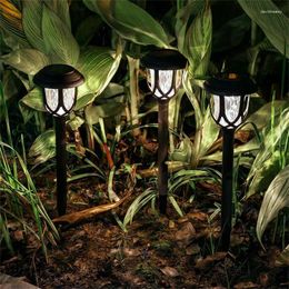 With Main Switch Solar Pathway Lights Garden Decorations Led Ground Light White Lawn Lamp Rainproof Landscape