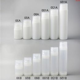 24 X Mini Empty Portable Clear White Airless Dispenser Lotion Pump Cream Bottles 30ml 50ml 80ml 100ml 120ml 150mlgood Renep