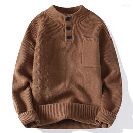 Men's Sweaters 2023 Men England Style Knitted Pullovers Mens Classic Turtleneck Sweater High Quality Male Fall Winter Fashion Warm