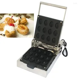 Bread Makers Commercial Electric 12pcs Coffee Bean Waffle Maker Iron Machine Baker Non-Stick Cooking Surface Shaped