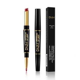 Lip Pencils 12 Colors Double-ended Non-stick Cup Lipstick Lip Liner Long-lasting Matte Lip Pencil Waterproof Moisturizing Cosmetics 231017