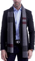 Men's scarf fashionable cashmere feel scarf men's winter and autumn tassel long plaid