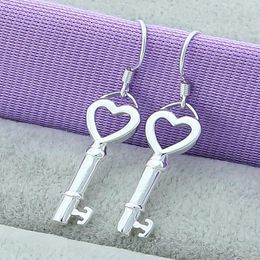 Dangle Earrings Style 925 Sterling Silver Key Three-Ring Women'S Glamour Jewellery Wedding Gifts
