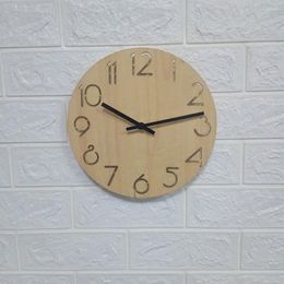 Wall Clocks Retro Wooden Clock DIY Home Hanging Decorative Creative Rustic Wood For Living Room Decoration