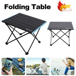 Camp Furniture Multifunctional Outdoor Camping Folding Desk Aluminum Alloy Portable Ultralight BBQ Desk Folding Table Picnic Folding Tables 231018