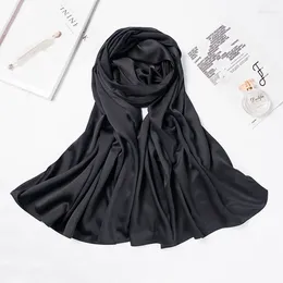 Scarves Women's Muslin Hijab Head Scarf Solid Colour Long Wrap For Workout Sweat Bands Men Arm