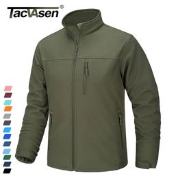 Men s Jackets TACVASEN Waterproof Fleece Lining Windbreaker Mens Winter Work Zipper Pocket Casual Coats Full Zip Durable Outwear Tops 231017