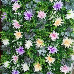 Decorative Flowers 40 60CM Artificial Plant Flower Lawn Home Decoration Green Grass Moss Mat Fence Panel Wall