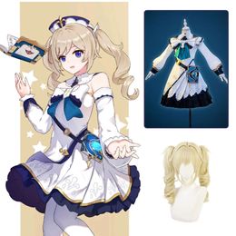 Genshin Impact Cosplay Barbara Cosplay Anime Game Uniform Genshin Barbara Costume Wig Halloween Costume Party Adult Girlscosplay