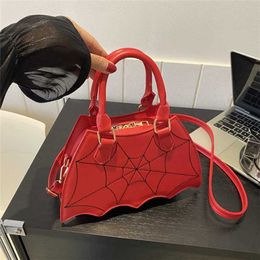 winters Evening Bags Fashion Personalized Women's Pu Bag Single Shoulder Crossbody Creative Trick Halloween Bat Handbag