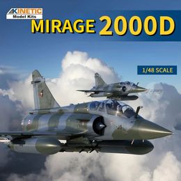 Aircraft Modle KINETIC K48120 Aeroplane Model 1/48 Mirage 2000D with Dual GBU-12/22 Fighter Model Kits for Military Model Hobby Collection DIY 231017