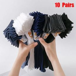 Men's Socks 2024 10 Pairs Summer Men Anti Slip Absorbent Soft Thin Breathable Transparent Fashion Silk Stockings