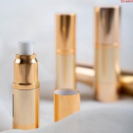 Top Gold 15ml 30ml 50ml Airless Bottle Pump Vacuum Lotion Shampoo Cosmetic Makeup Skin Care Containers Packaging 10pcs/lotgoods Kvwml