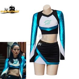 Cosplay Cosplay Euphoria Cheerleader Uniform Euphoria Maddy Outfit Long Sleeve Crop Top with Mini Skirt Set School Girls Sports Team SuitCosplay