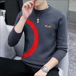 Winter men's luxury brand Casual warm pullover knitted black sweaters male fashion handsome boys sweaters slim fitting knit Sweaters Men Trendy Coats