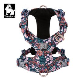 Cat Collars Leads Truelove Dog Harness Fashion Design for Small Large Cotton Floral Multi Sizes Adjustable Reflective TLH6283 231017