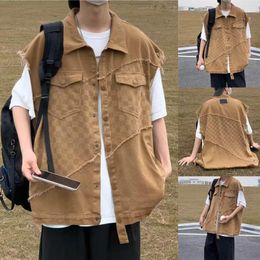 Men's Jackets Winter For Men Windbreaker Lined Autumn Sleeveless Blouse Plaid Top Jacket Soccer Mens Coat