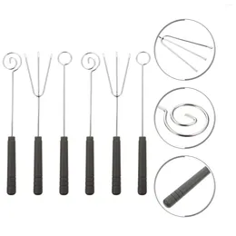 Dinnerware Sets 6pcs Chocolate Dipping Forks Stainless Steel Candy Baking Supplies