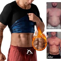 Waist Tummy Shaper POP Men Sweat Sauna Body Shaper Vest Waist Trainer Slimming Tank Top Shapewear Corset Gym Underwear Men Fat Burn Workout Trimmer 231018