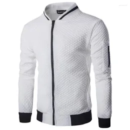 Men's Jackets Fashion Slim Fit Men Stand Collar Casual Solid Outerwear Mens Baseball Coat Spring Autumn Streetwear Clothing