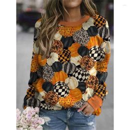 Women's Hoodies Pumpkin Graphic 3D Print Long Sleeve Sweatshirts Women Y2k Hoodie Streetwear Fashion Cute Pullovers Tops Woman Clothing