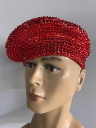 Stage Wear Sparkly Party Full Diamond Fritillary Hat