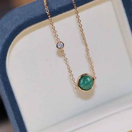 Luxurious quality pendant necklace with diamond and moveable beads in 18k rose gold plated red agate turquoise malachite women wed308j