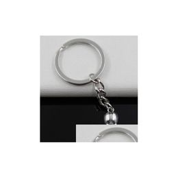 Key Rings 20Pcs/Lot Diy Accessories Antique Sier Zinc Alloy Zombie Tooth Teeth Chain Key Ring Keychain Jewelry Dhmln