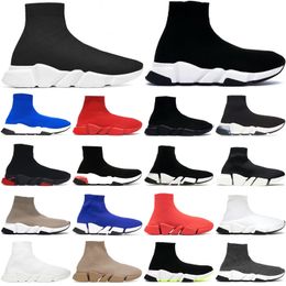 Designer Socks Casual Shoes for men women Mesh Runner Sock Boots running shoe High Platform Black White Slip On Triple S Soft Casual Sneakers Outdoor sports