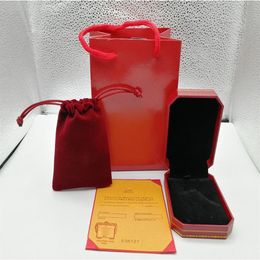 Fashion Red Colour bracelet necklace ring original orange box box bags Jewellery gift box to choose293T