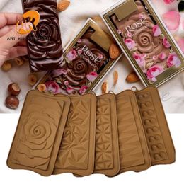 Baking Moulds Flower Chocolate Mould Cake Silicone Cookie Cupcake Moulds Soap Mould DIY Rectangle Square Mould 231017