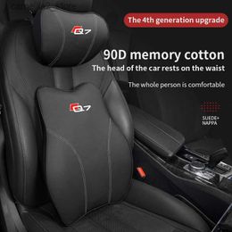 Seat Cushions Car Neck Pillow Adjustable Head Restraint 3D Auto Seat Pillows For Audi Q7 Headrest parts Q231018